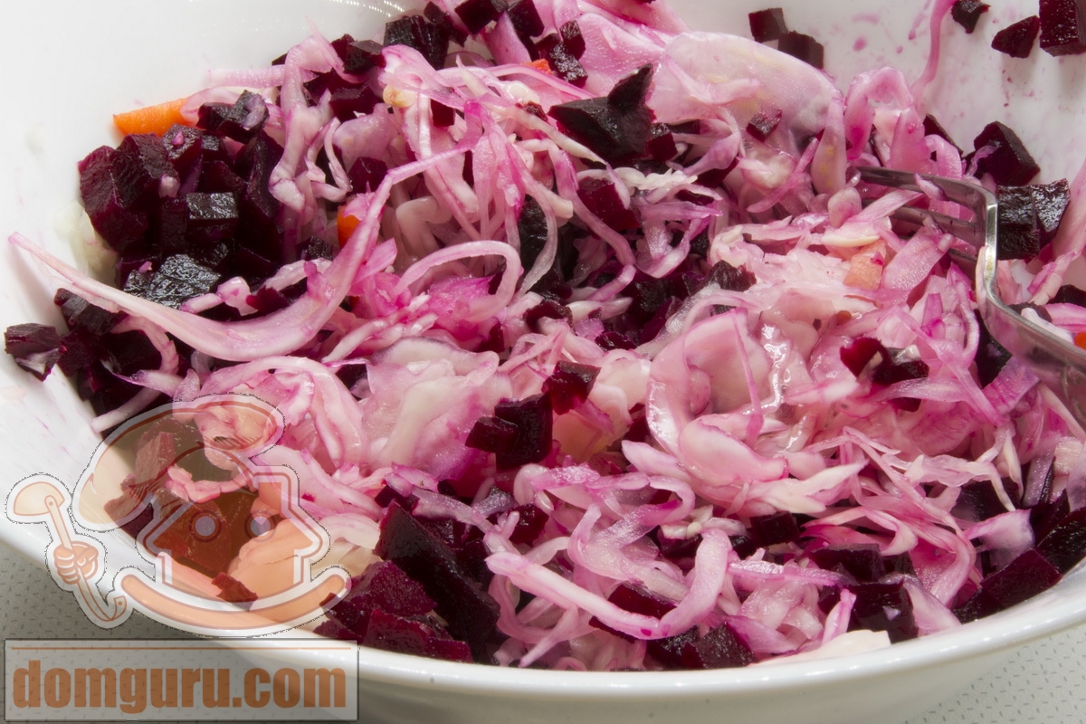 квашенная капуста с буряком