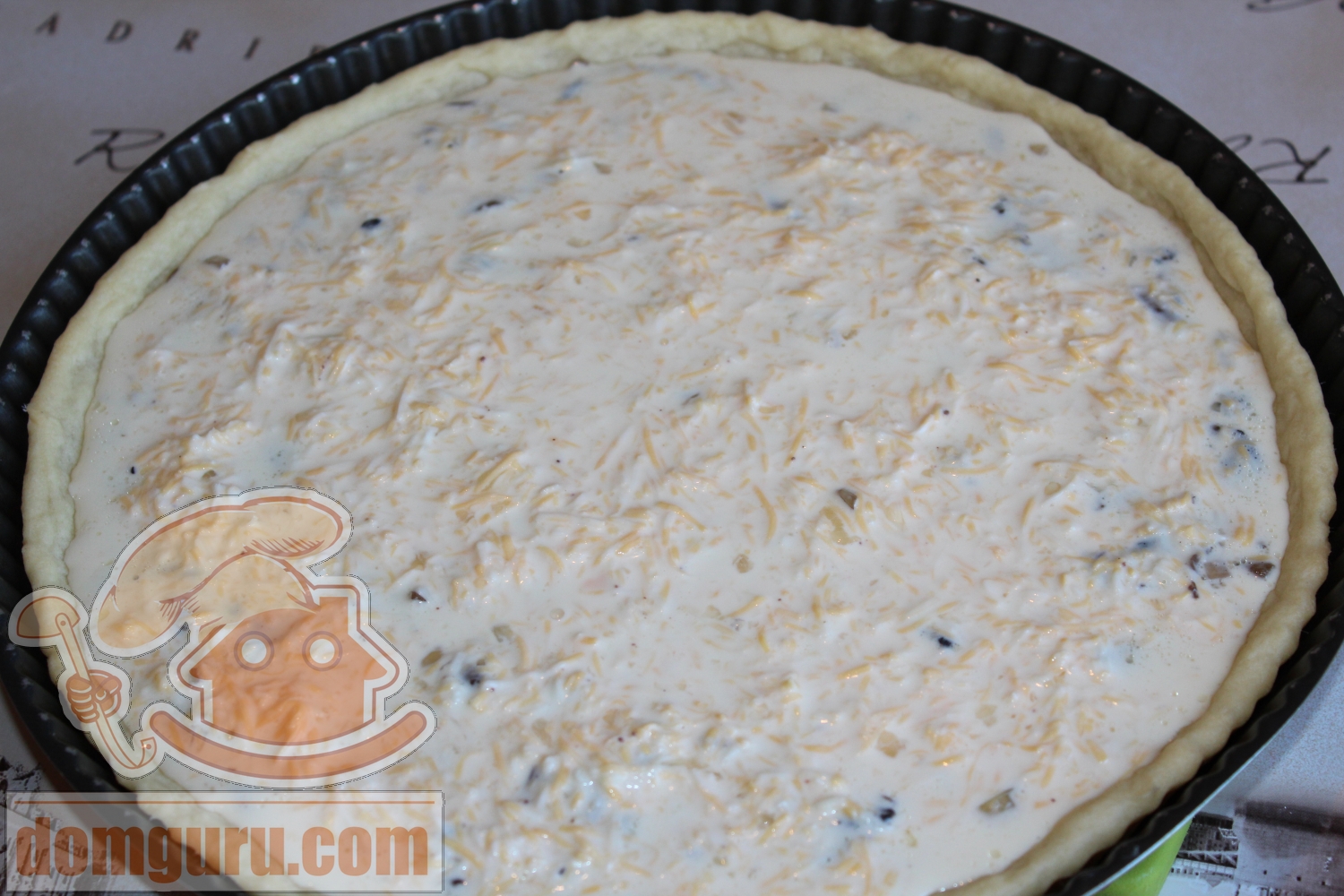 Киш-лорен с грибами и сыром